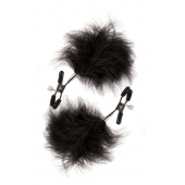 Зажимы для сосков с пухом FEATHERED NIPPLE CLAMPS - Blush Novelties - купить с доставкой в Петропавловске-Камчатском