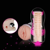 Мастурбатор-вагина Sex In A Can Vibra Vagina Tunnel - Lovetoy - в Петропавловске-Камчатском купить с доставкой