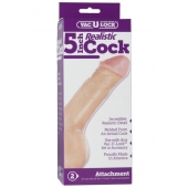 Насадка-реалистик для трусиков Vac-U-Lock 5  Realistic - 12,7 см. - Doc Johnson - купить с доставкой в Петропавловске-Камчатском