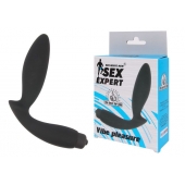 Чёрный вибростимулятор простаты Sex Expert Vibe Pleasure - Sex Expert - в Петропавловске-Камчатском купить с доставкой