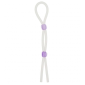 Прозрачное эрекционное кольцо-лассо SILICONE LASSO COCK RING DUAL BEADS - NMC - в Петропавловске-Камчатском купить с доставкой