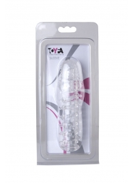 Прозрачная, закрытая насадка с шипами и точками - 13,5 см. - Toyfa Basic - в Петропавловске-Камчатском купить с доставкой