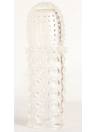 Прозрачная закрытая гелевая насадка - 13,5 см. - Toyfa Basic - в Петропавловске-Камчатском купить с доставкой