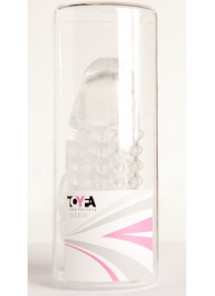 Гелевая прозрачная насадка с 2 отростками - 13 см. - Toyfa Basic - в Петропавловске-Камчатском купить с доставкой