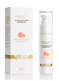 Универсальный массажный гель-смазка Allover Delicious Massage Gel с ароматом персика и аброкоса - 50 мл. - YESforLOV - купить с доставкой в Петропавловске-Камчатском