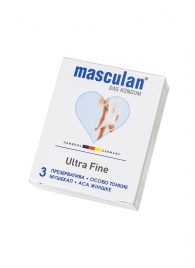 Ультратонкие презервативы Masculan Ultra Fine с обильной смазкой - 3 шт. - Masculan - купить с доставкой в Петропавловске-Камчатском