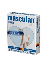 Ультратонкие презервативы Masculan Ultra Fine с обильной смазкой - 3 шт. - Masculan - купить с доставкой в Петропавловске-Камчатском