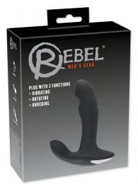 Черный вибромассажер простаты с функцией римминга Plug with Perineum Stimulator - 16,6 см. - Orion - в Петропавловске-Камчатском купить с доставкой