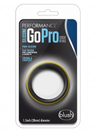 Черно-желтое силиконовое эрекционное кольцо Silicone Go Pro Cock Ring - Blush Novelties - в Петропавловске-Камчатском купить с доставкой
