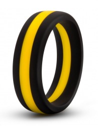 Черно-желтое силиконовое эрекционное кольцо Silicone Go Pro Cock Ring - Blush Novelties - в Петропавловске-Камчатском купить с доставкой