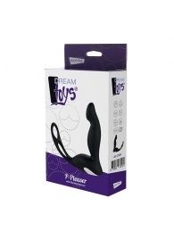 Черный вибромассажер простаты P-PLEASER W ERECTION ENHANCE - Dream Toys - в Петропавловске-Камчатском купить с доставкой