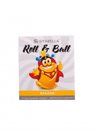 Стимулирующий презерватив-насадка Roll   Ball Banana - Sitabella - купить с доставкой в Петропавловске-Камчатском