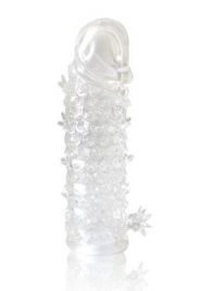 Закрытая прозрачная рельефная насадка Crystal sleeve - 13 см. - Erowoman-Eroman - в Петропавловске-Камчатском купить с доставкой
