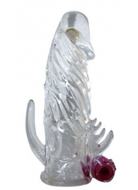 Закрытая прозрачная вибронасадка на пенис Crystal Sleeve Vibe - Erowoman-Eroman - в Петропавловске-Камчатском купить с доставкой