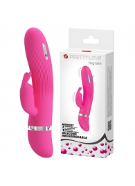 Розовый вибратор Ingram с электростимуляцией - 19,2 см. - Baile - купить с доставкой в Петропавловске-Камчатском