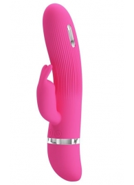 Розовый вибратор Ingram с электростимуляцией - 19,2 см. - Baile - купить с доставкой в Петропавловске-Камчатском