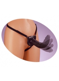 Черный податливый страпон Posable Partner Strap-On - 17,8 см. - Pipedream - купить с доставкой в Петропавловске-Камчатском
