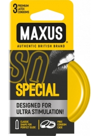 Презервативы с точками и рёбрами в железном кейсе MAXUS Special - 3 шт. - Maxus - купить с доставкой в Петропавловске-Камчатском