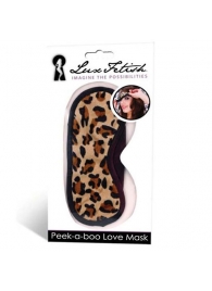 Леопардовая маска на глаза Peek-a-Boo - Lux Fetish - купить с доставкой в Петропавловске-Камчатском