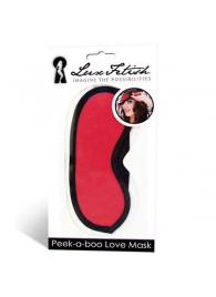 Красная маска на глаза Peek-a-Boo - Lux Fetish - купить с доставкой в Петропавловске-Камчатском