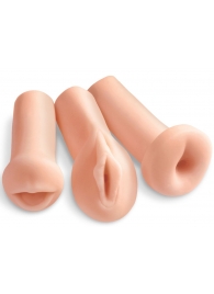 Комплект из 3 мастурбаторов All 3 Holes: вагина, анус, ротик - Pipedream - в Петропавловске-Камчатском купить с доставкой