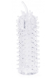 Закрытая рельефная насадка Crystal sleeve с усиками - 12 см. - Erowoman-Eroman - в Петропавловске-Камчатском купить с доставкой
