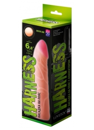 Фаллическая насадка на трусики харнесс - 17,5 см. - LOVETOY (А-Полимер) - купить с доставкой в Петропавловске-Камчатском