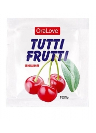 Пробник гель-смазки Tutti-frutti с вишнёвым вкусом - 4 гр. - Биоритм - купить с доставкой в Петропавловске-Камчатском