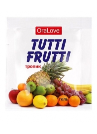 Пробник гель-смазки Tutti-frutti со вкусом тропических фруктов - 4 гр. - Биоритм - купить с доставкой в Петропавловске-Камчатском