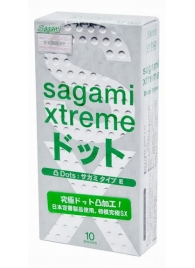 Презервативы Sagami Xtreme Type-E с точками - 10 шт. - Sagami - купить с доставкой в Петропавловске-Камчатском