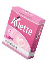Ультратонкие презервативы Arlette Light - 3 шт. - Arlette - купить с доставкой в Петропавловске-Камчатском