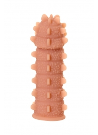 Телесная реалистичная насадка KOKOS Extreme Sleeve 04 с дополнительной стимуляцией - 12,7 см. - KOKOS - в Петропавловске-Камчатском купить с доставкой