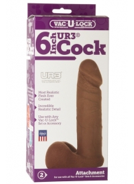 Насадка-мулат для трусиков Vac-U-Lock 6  ULTRASKYN Cock - 17,3 см. - Doc Johnson - купить с доставкой в Петропавловске-Камчатском