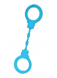 Голубые силиконовые наручники A-Toys без ключа - A-toys - купить с доставкой в Петропавловске-Камчатском