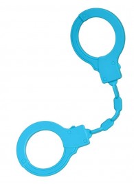 Голубые силиконовые наручники A-Toys без ключа - A-toys - купить с доставкой в Петропавловске-Камчатском