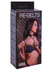 Черный поводок и чокер с кольцом Rada - Rebelts - купить с доставкой в Петропавловске-Камчатском