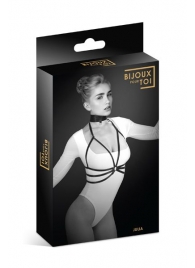 Черная упряжь на грудь Julia - Bijoux Pour Toi - купить с доставкой в Петропавловске-Камчатском