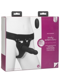 Черный полый вибрострапон Body Extensions BE Aroused - 17,78 см. - Doc Johnson - купить с доставкой в Петропавловске-Камчатском
