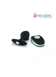 Черная пробка Mystim Rocking Vibe S с возможностью подключения к электростимулятору - 9,7 см. - MyStim - купить с доставкой в Петропавловске-Камчатском
