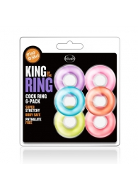 Набор из 6 эрекционных колец King of the Ring - Blush Novelties - в Петропавловске-Камчатском купить с доставкой