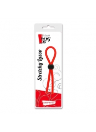 Красное эрекционное лассо с одной бусинкой-утяжкой STRETCHY THICK LASSO - Dream Toys - в Петропавловске-Камчатском купить с доставкой