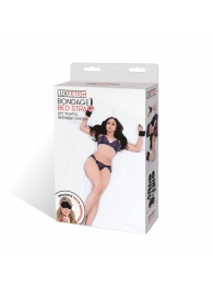 Чёрные манжеты для фиксации на кровати Bondage Bed Strap - Lux Fetish - купить с доставкой в Петропавловске-Камчатском