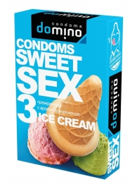 Презервативы для орального секса DOMINO Sweet Sex с ароматом мороженого - 3 шт. - Domino - купить с доставкой в Петропавловске-Камчатском