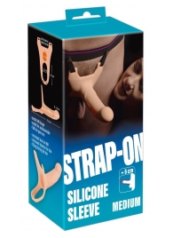 Силиконовый полый страпон на ремнях Silicone Strap-on - 16 см. - Orion - купить с доставкой в Петропавловске-Камчатском