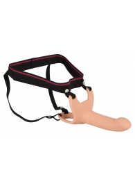 Силиконовый полый страпон на ремнях Silicone Strap-on - 16 см. - Orion - купить с доставкой в Петропавловске-Камчатском