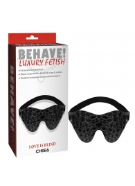 Черная маска на глаза Behave - Chisa - купить с доставкой в Петропавловске-Камчатском