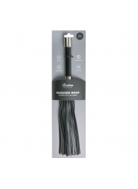 Черная плеть Easytoys Flogger With Metal Grip - 38 см. - Easy toys - купить с доставкой в Петропавловске-Камчатском