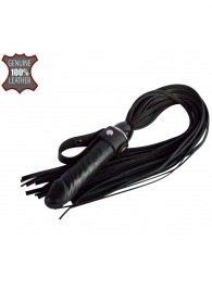 Черная плеть  Ковбой  с ручкой-фаллосом - 55 см. - Sitabella - купить с доставкой в Петропавловске-Камчатском