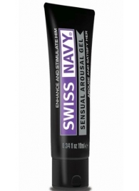 Возбуждающий гель-лубрикант на водной основе Sensual Arousal Lubricant - 10 мл. - Swiss navy - купить с доставкой в Петропавловске-Камчатском