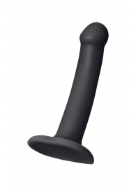 Черный фаллос на присоске Silicone Bendable Dildo S - 17 см. - Strap-on-me - купить с доставкой в Петропавловске-Камчатском